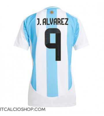 Argentina Julian Alvarez #9 Prima Maglia Femmina Copa America 2024 Manica Corta